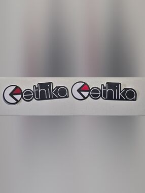 Ethika Stickers Lot of 2 Decals 3.5 inch length Moto Skate Race